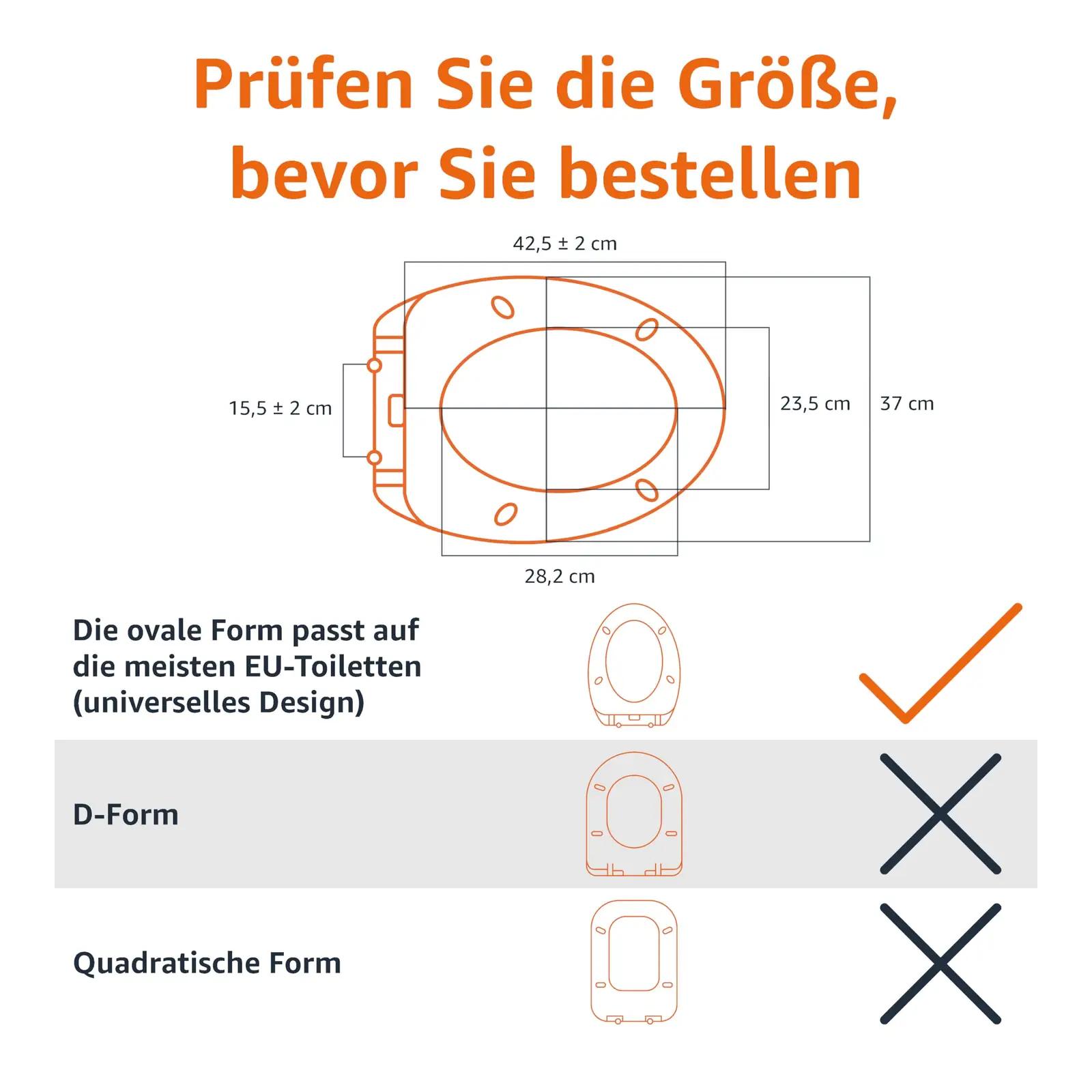 Amazon Basics vastupidav urea WC-posti kaas — vaikne sulgumine – pakend ja tarvikud