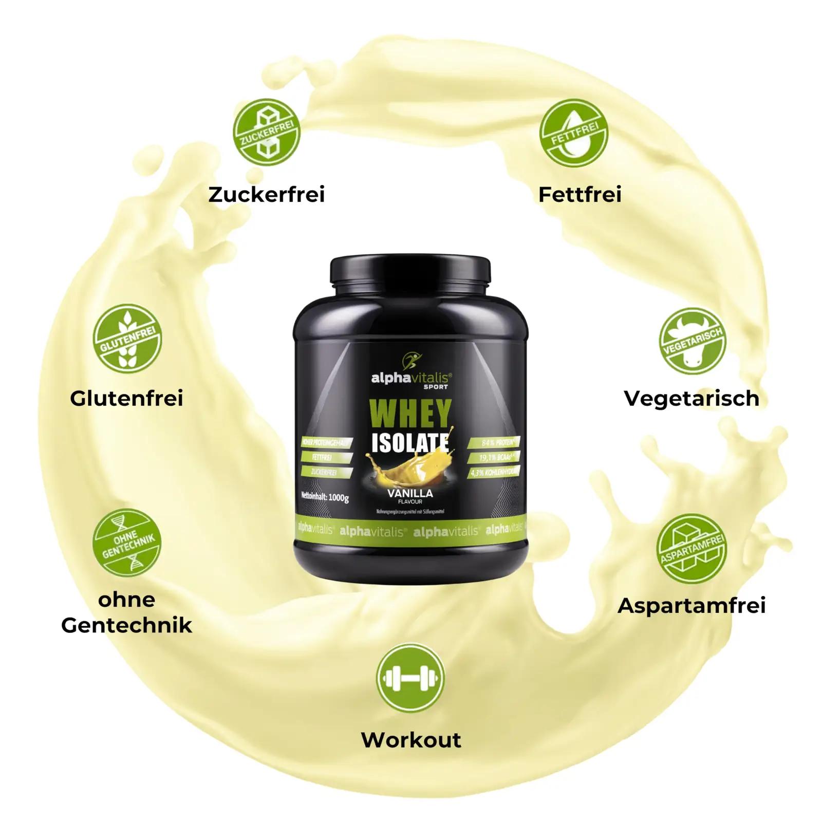 alphavitalis vanilje WPI isolaat 1 kg — kõrge valgusisaldus – lisavaade