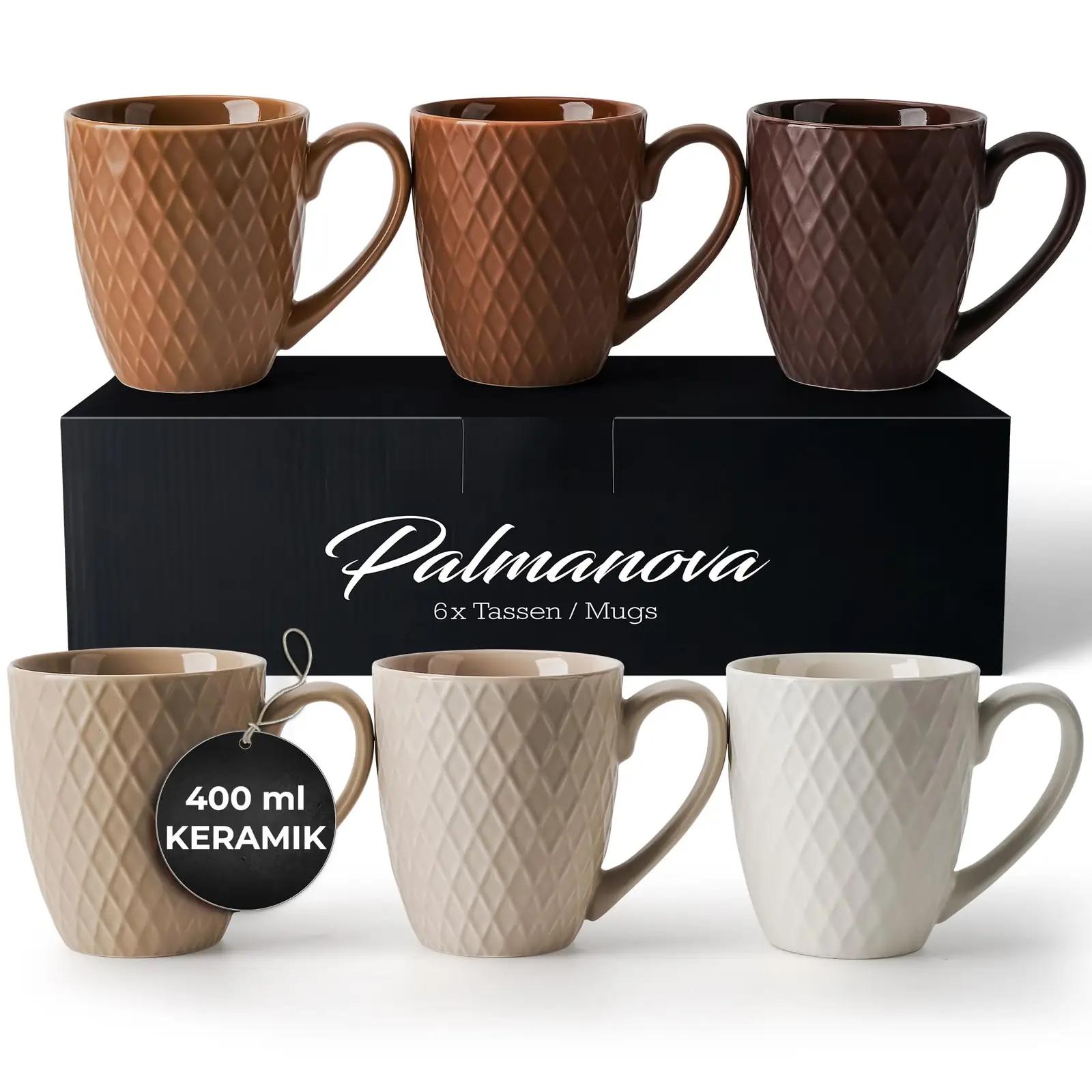 MIAMIO keramiline Palmanova tassikomplekt — matt-beige 6 tk