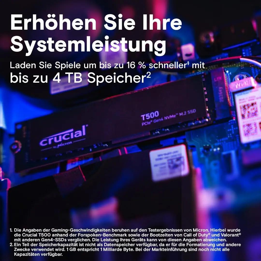 Crucial T500 metalline M.2 SSD 500GB – kiire ja usaldusväärne – detailne vaade