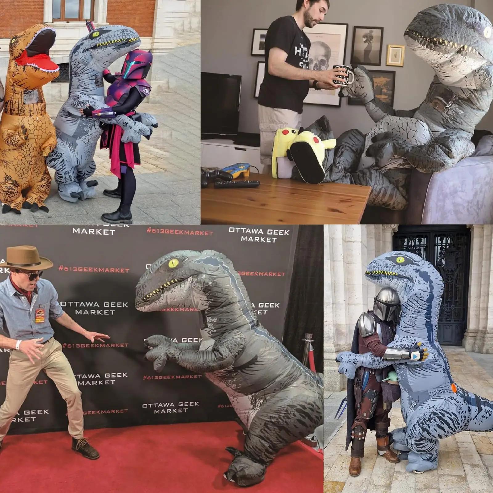 PARAYOYO õhkutõusev velociraptor kostüüm — naljakas ja mugav – pilt 6