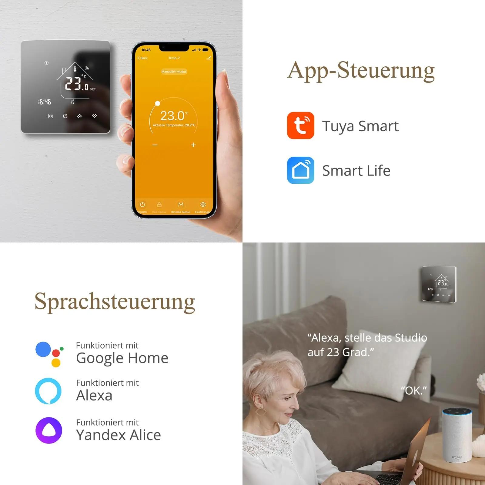 BEOK CONTROLS nutikas seinatermostaat WiFi – säästlik küte – pilt 6