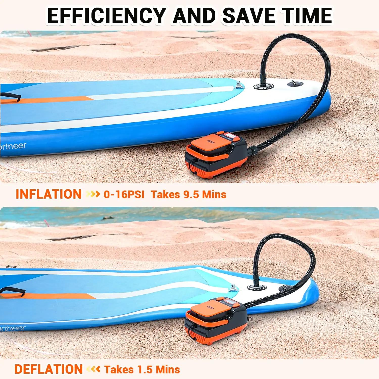 Dr.meter vastupidav 6000mAh laetav elektriline SUP-pump – pilt 6