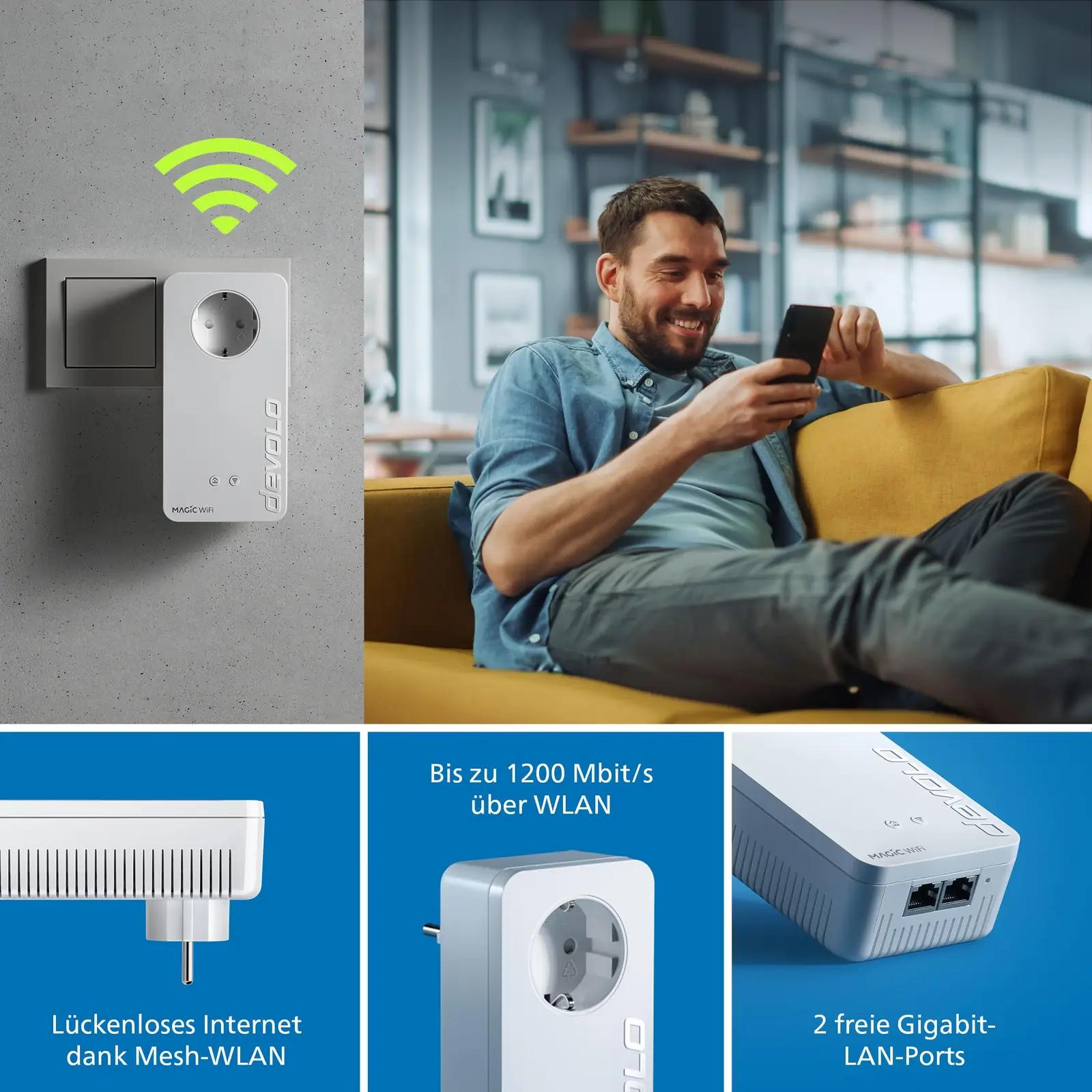 Devolo kodune Powerline WiFi komplekt – tugev signaal kogu kodus – detailne vaade