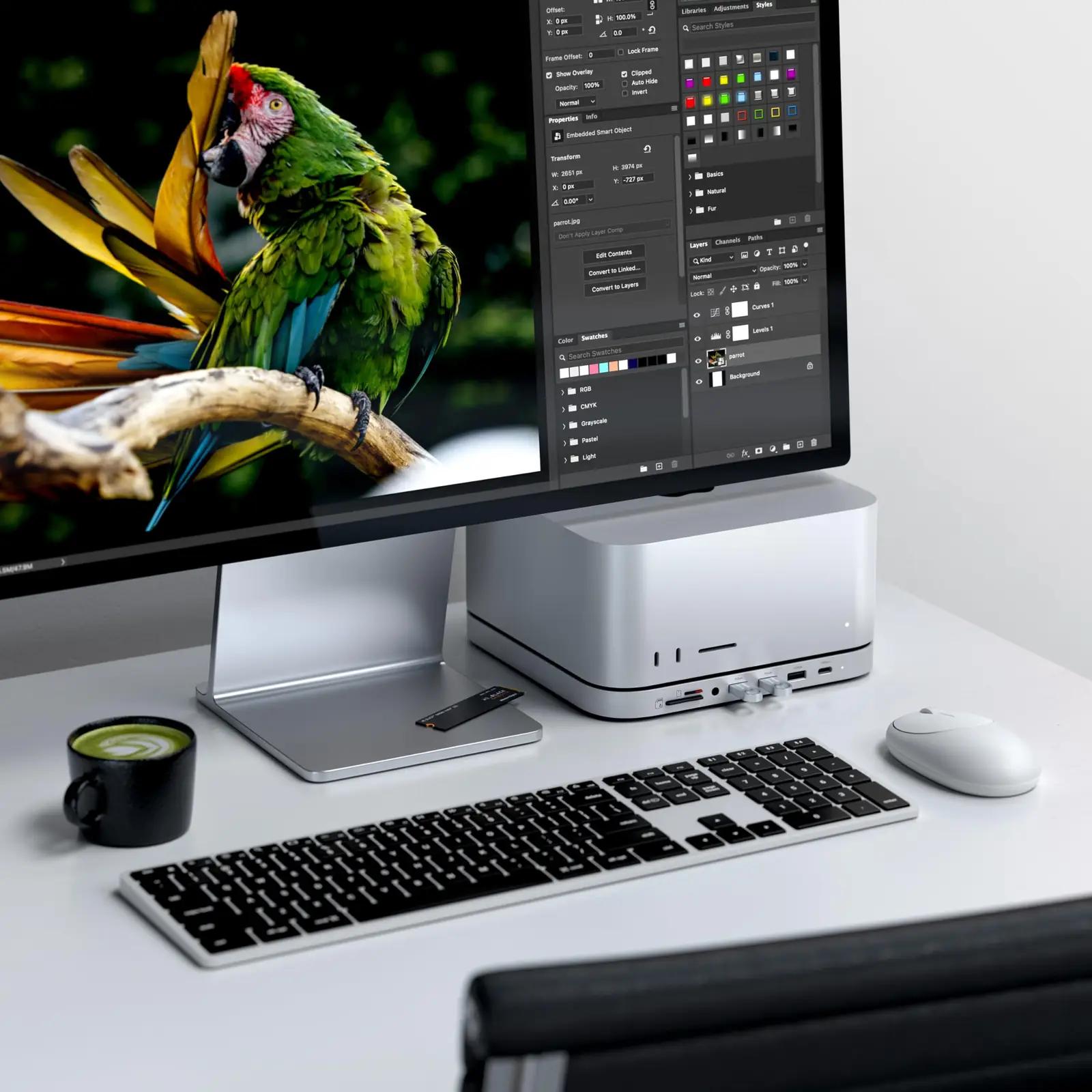 SATECHI elegantne Mac mini hub ja SSD-korpus — alumiiniumist – pilt 6