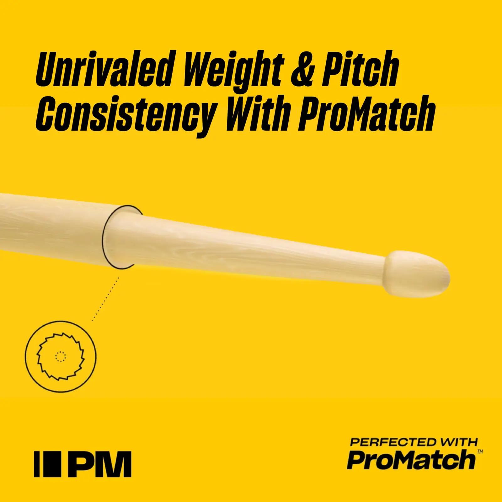ProMark hickory trummipulgad 5A – vastupidav komplekt – kasutusnäide