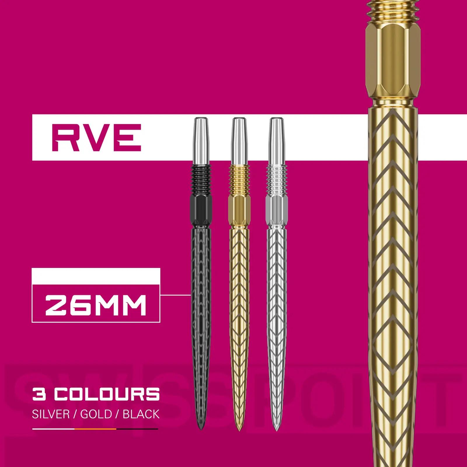 Target Darts kuldne terasest Swiss Point – vastupidav 26mm – pilt 6