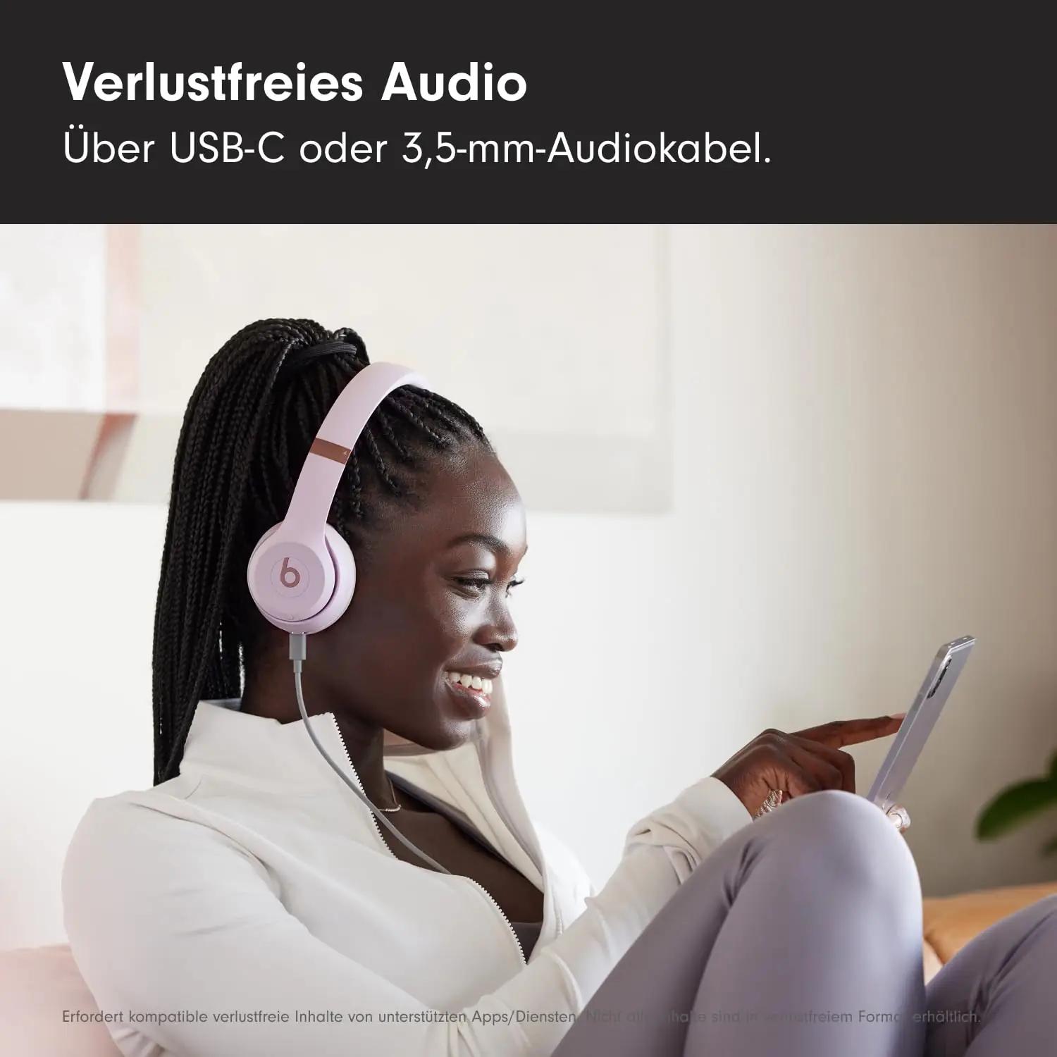 Beats Solo 4 roosa juhtmevaba on-ear kõrvaklapid mugavaks – lisavaade
