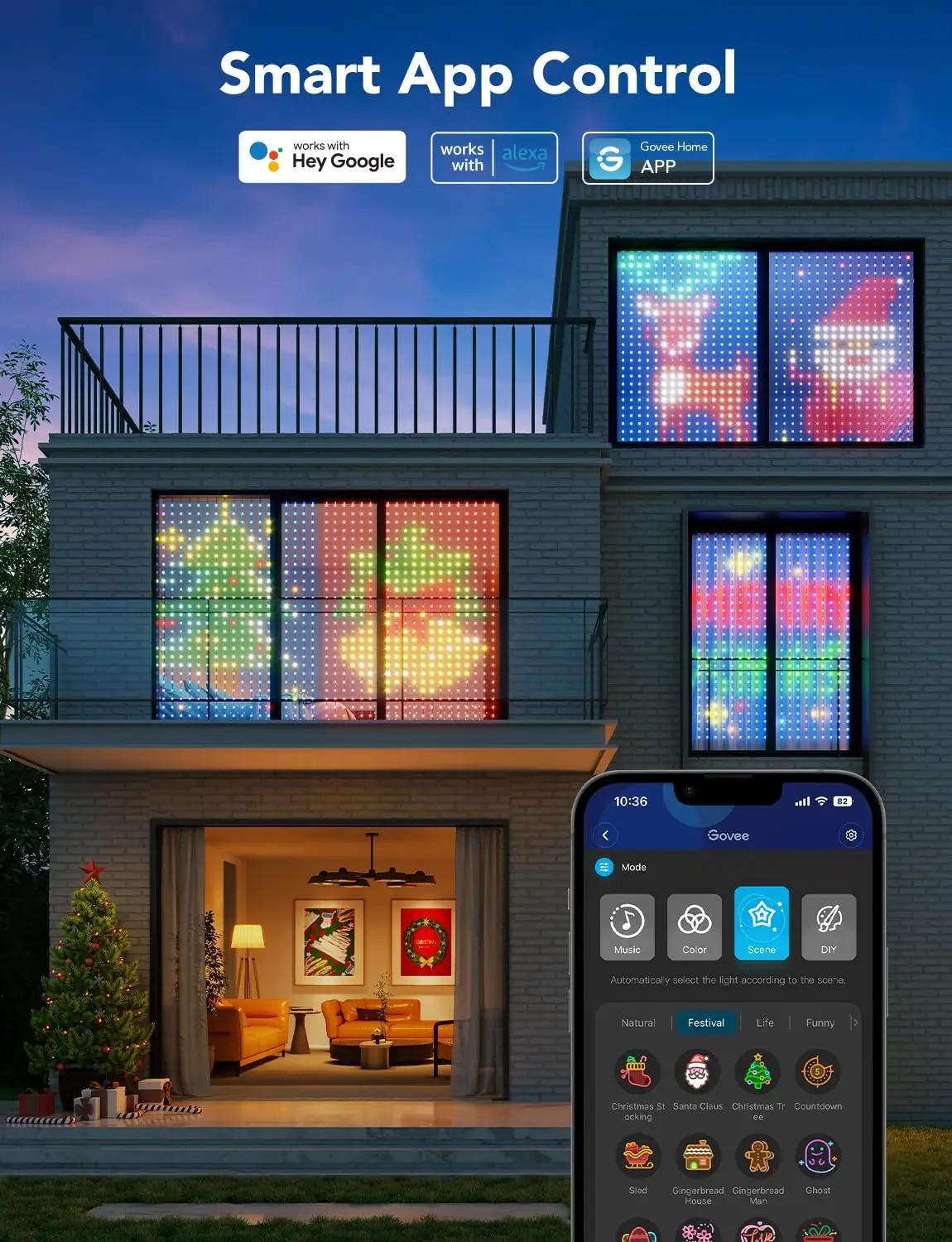 Govee LED-eksponaadi dekoratiivne kardin 520 valgustiga 2×1,5m – pilt 8