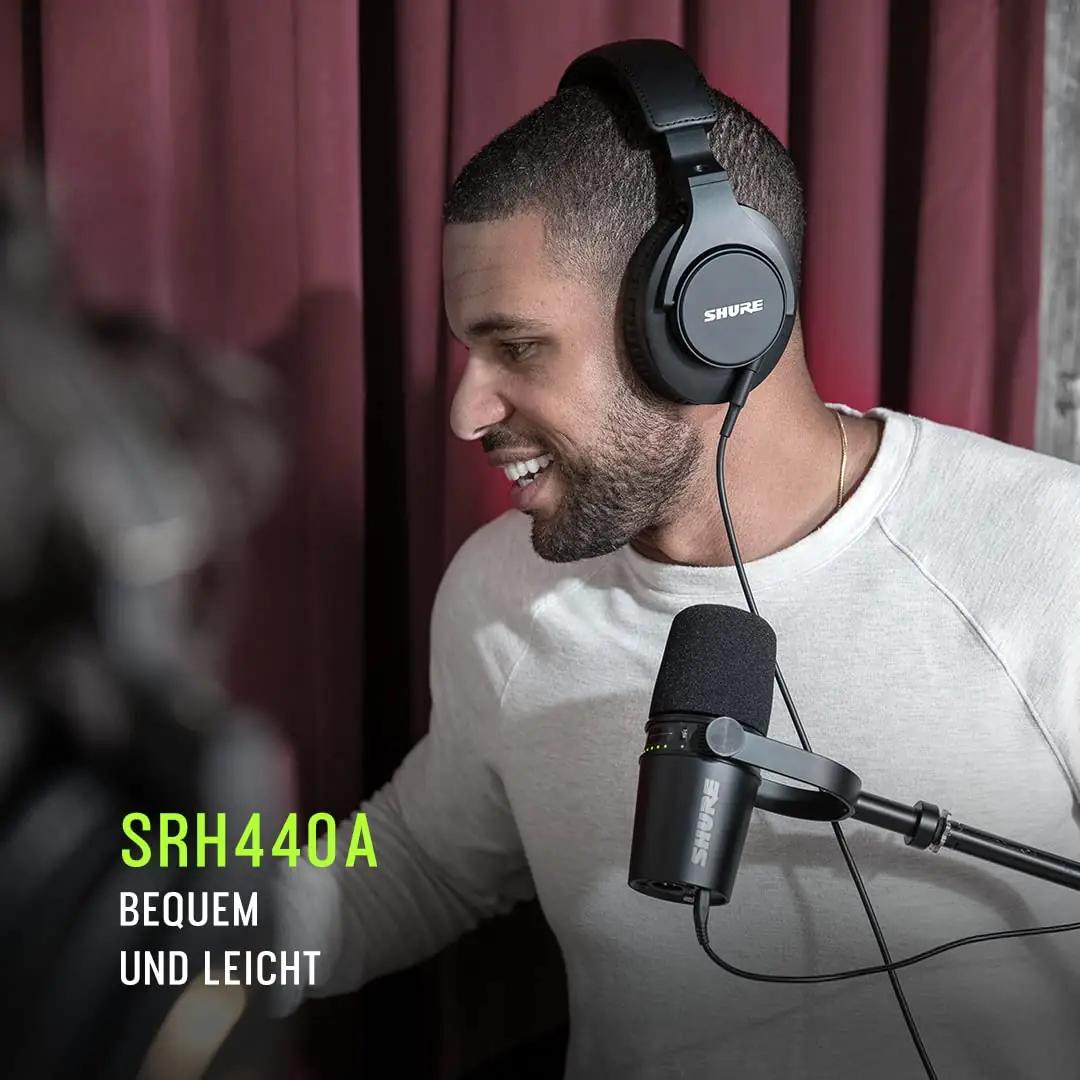 Shure stuudiokõrvaklapid SRH440A — mugav materjal ja täpne heli – lisavaade