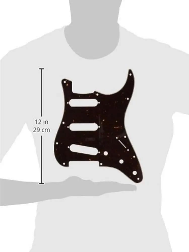 Fender Stratocaster tortoiseshell plektroon — stiilne kaitse ja – detailne vaade