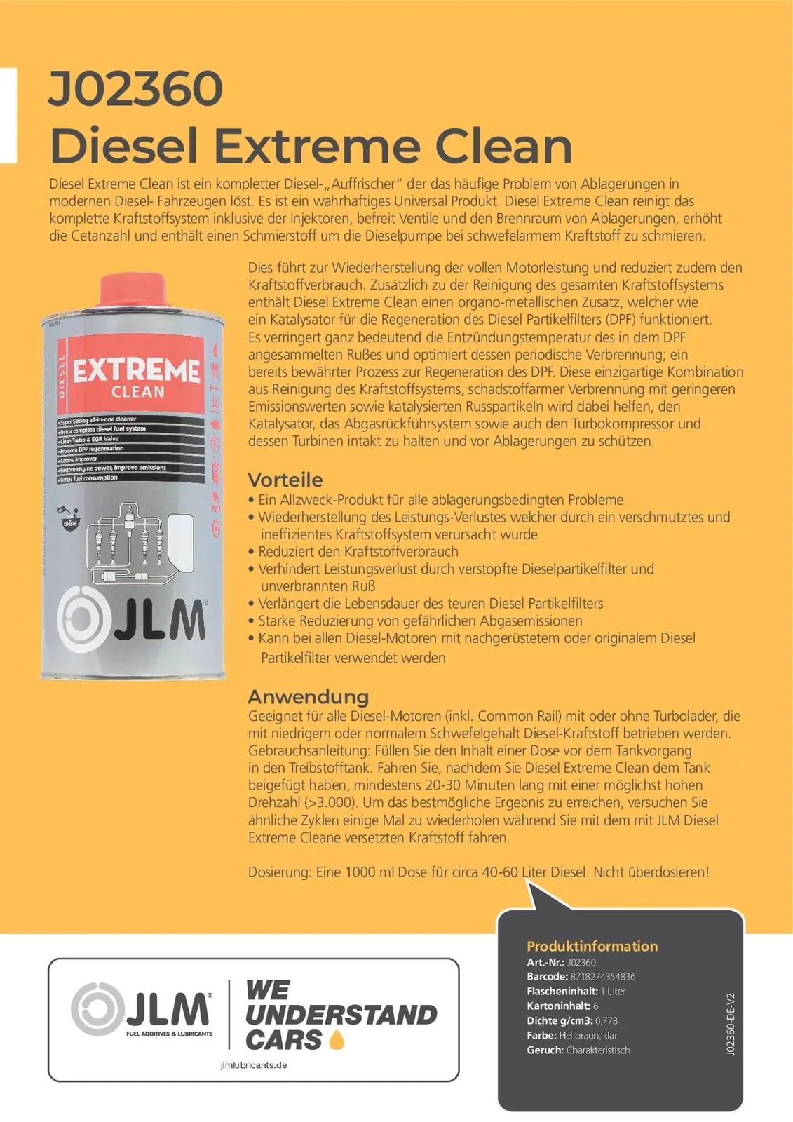 JLM diislikütuse lisand: mootori puhastus ja tõhusus 1L – pilt 7