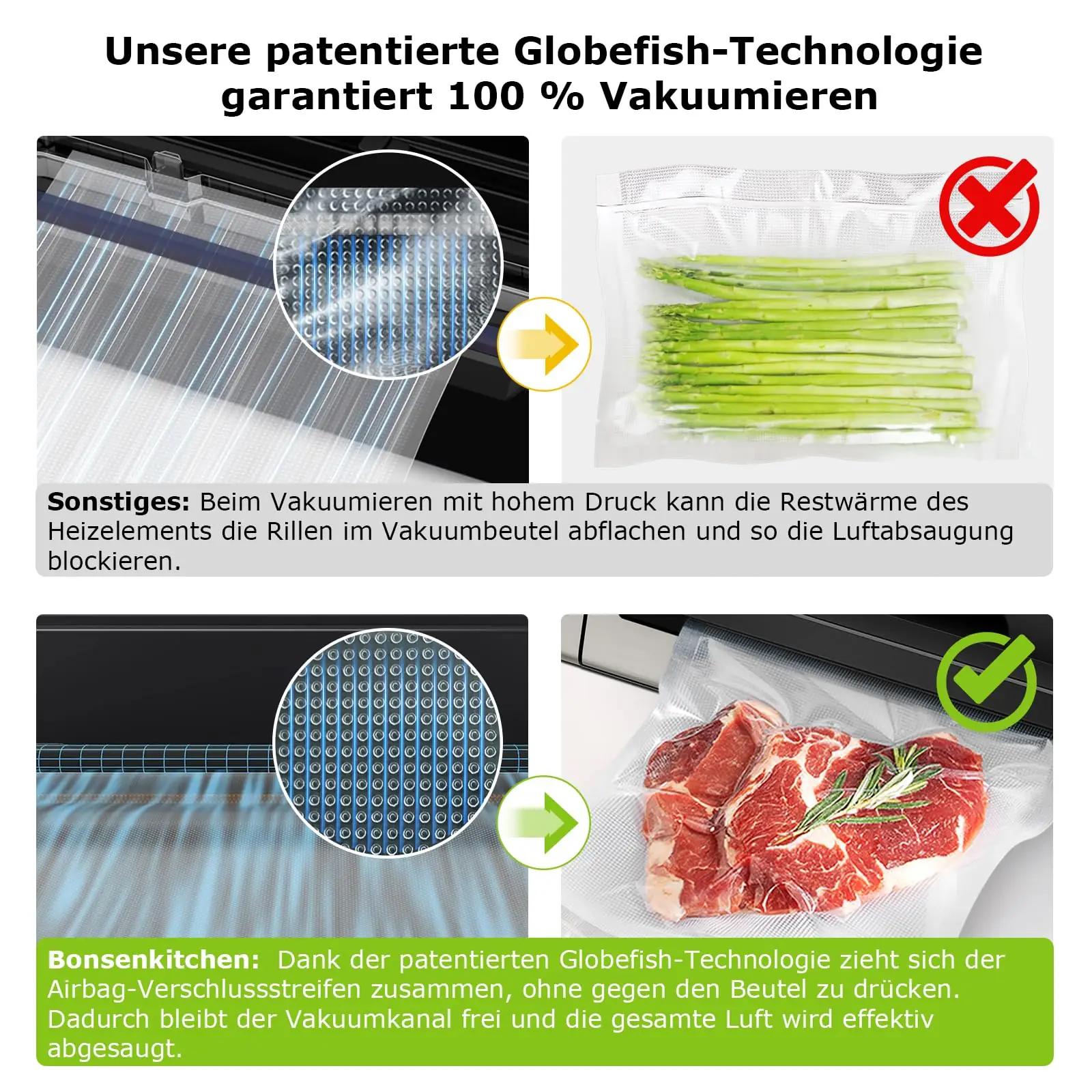 Bonsenkitchen roostevaba vaakumpakisija — kingitus kööki 15L/min – lisavaade