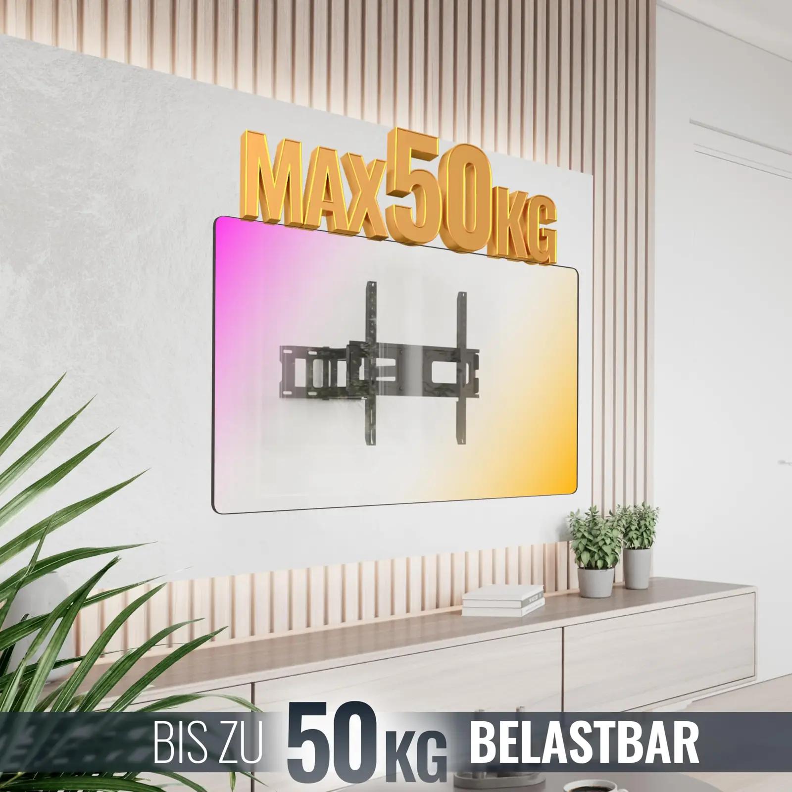 RICOO tugev terasest TV-kinnitus 40–65″ — liigendiga ja painduv – lisavaade