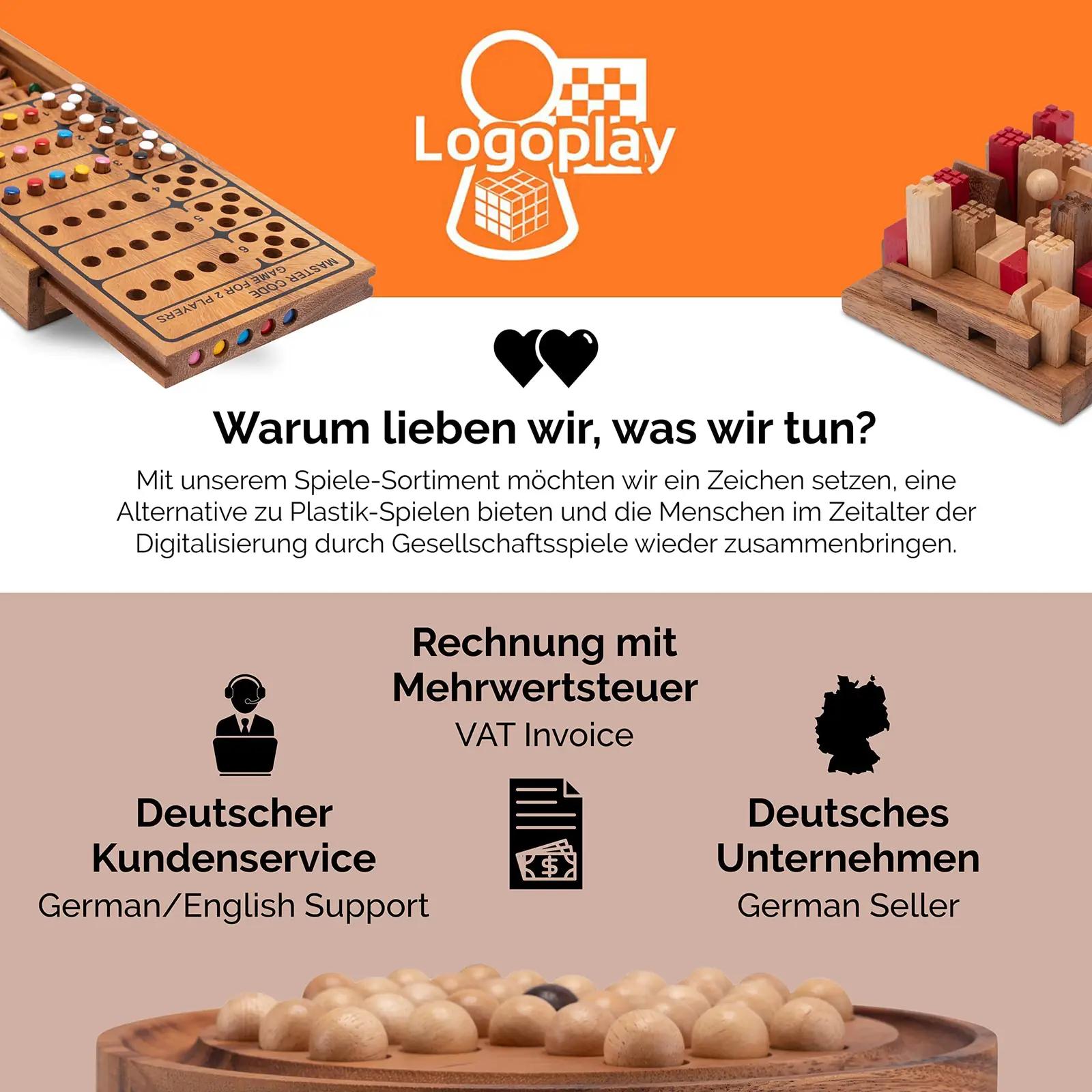 LOGOPLAY puidust seltskonnamäng 6 mängijale – klassikaline Rummy – pilt 8