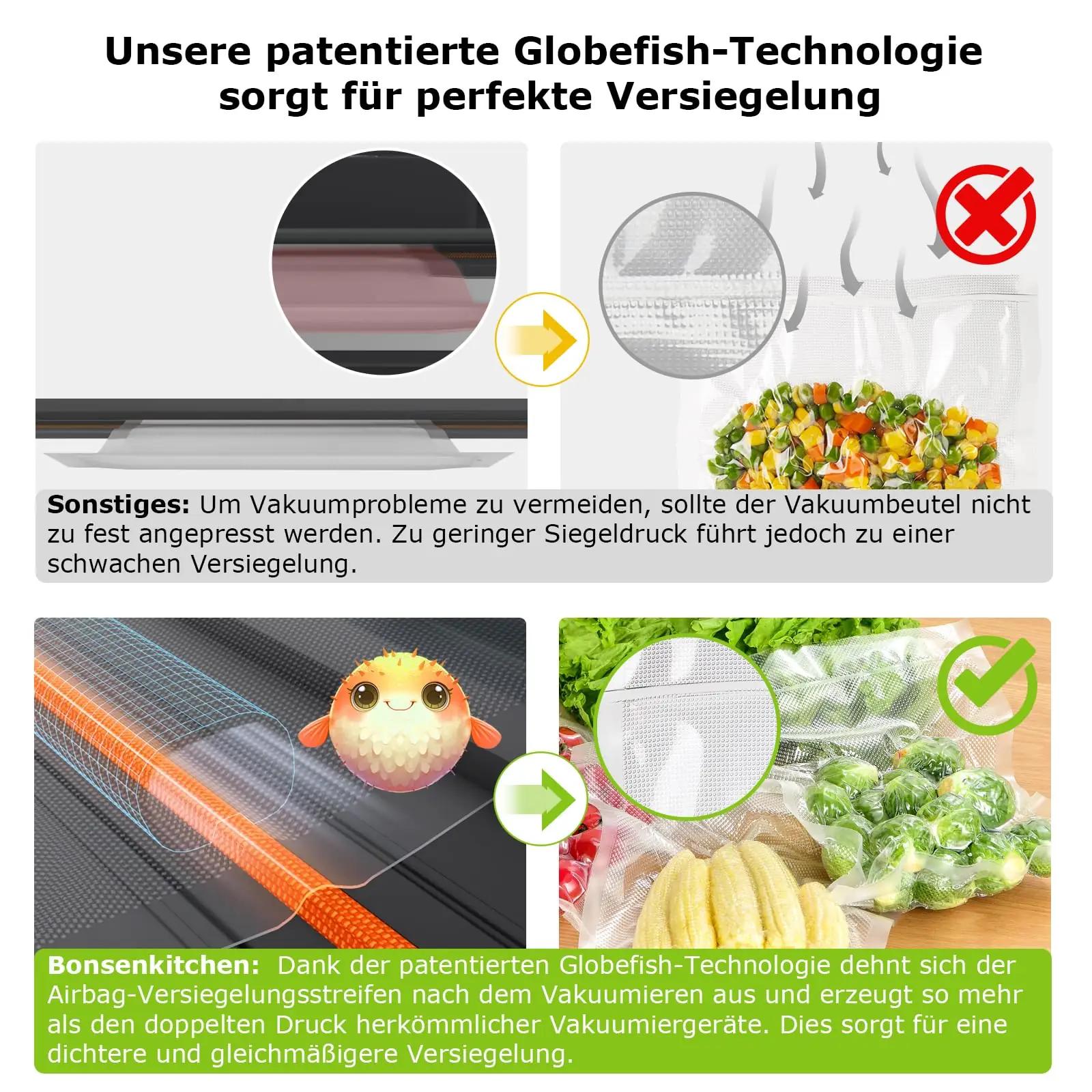 Bonsenkitchen roostevaba vaakumpakisija — kingitus kööki 15L/min – kasutusnäide