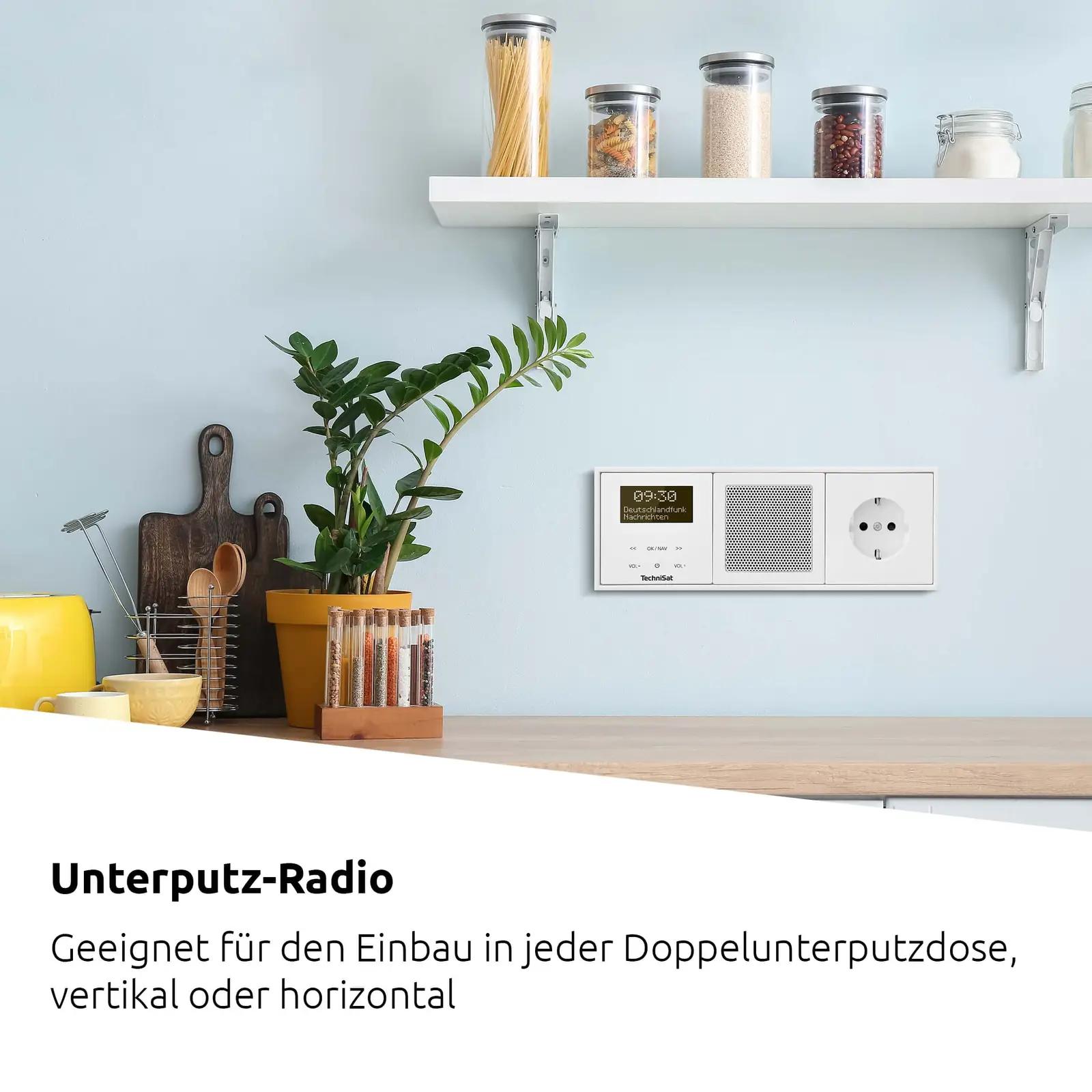 TechniSat seinasisene raadio kööki ja vannituppa — puhas heli – detailne vaade