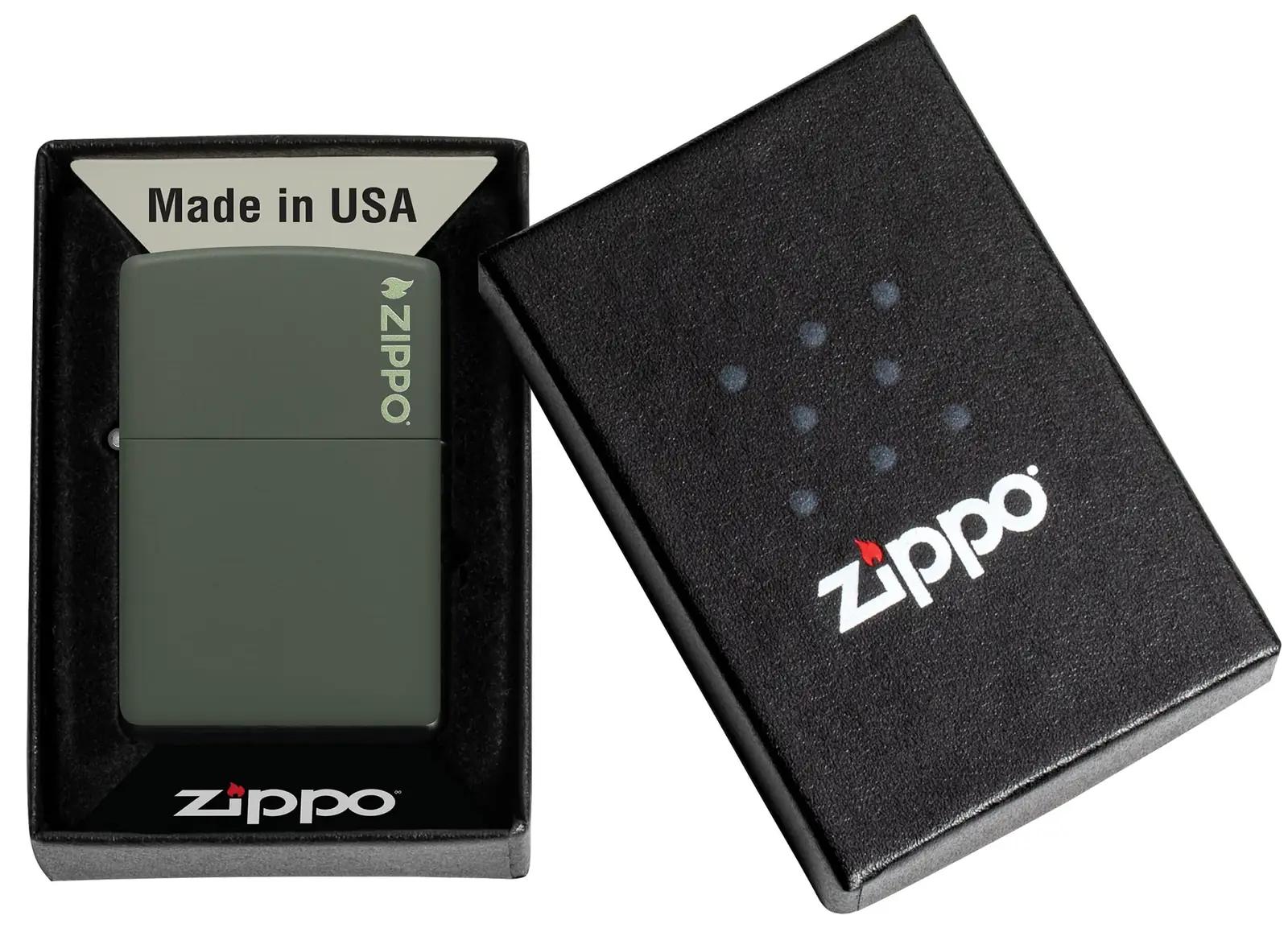 Zippo metallist tuulekindel süütekolb rohelise viimistlusega – pilt 6