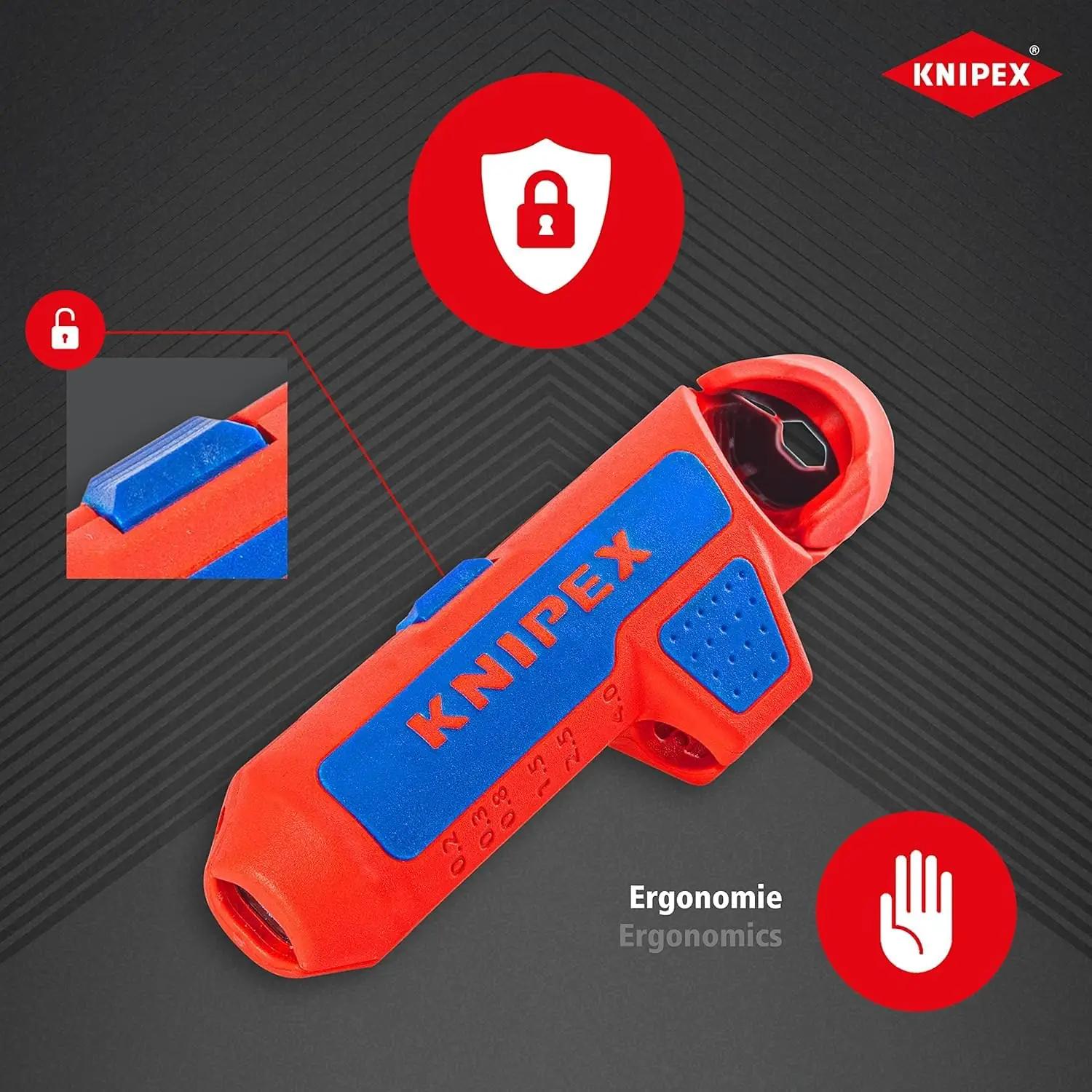 KNIPEX kvaliteetne abmantelija 135 mm — täpne ja vastupidav – lisavaade