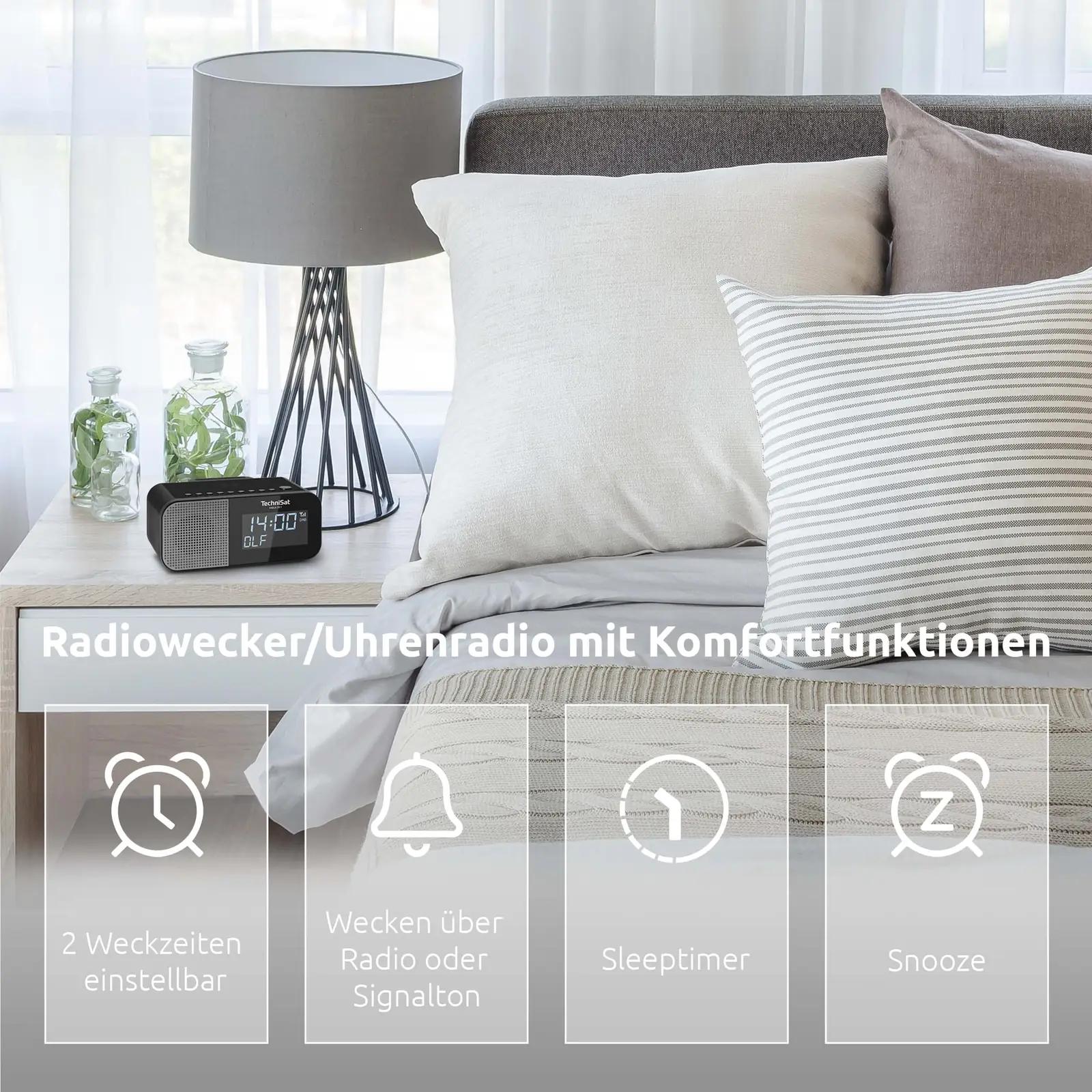 TechniSat äratuskell VIOLA CR 1 — traadita laadimisega ja DAB+ – detailne vaade