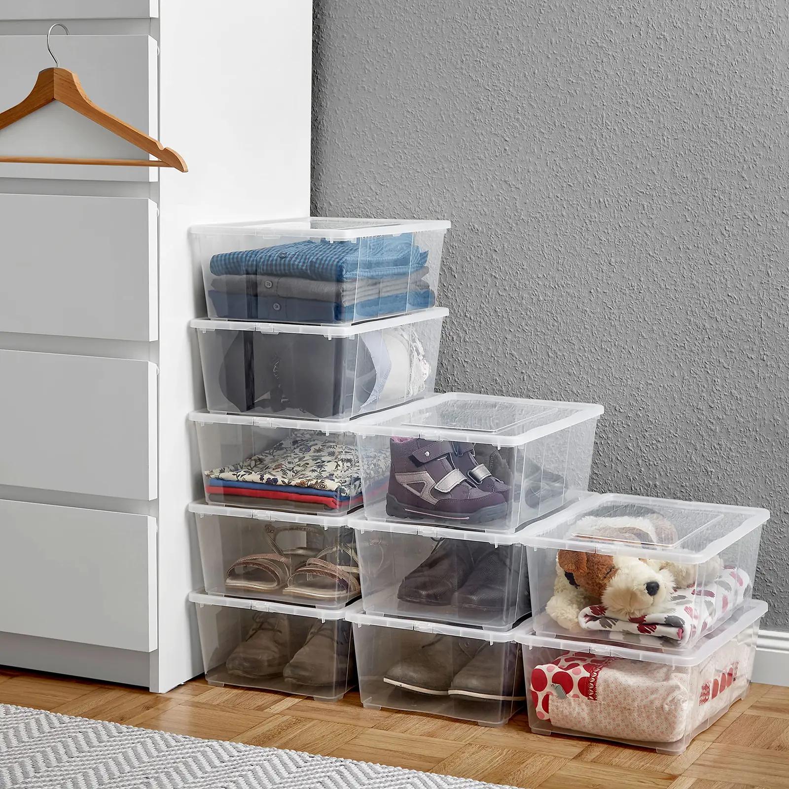 Grizzly läbipaistvad hoiukastid 10×10 L komplekt – detailne vaade