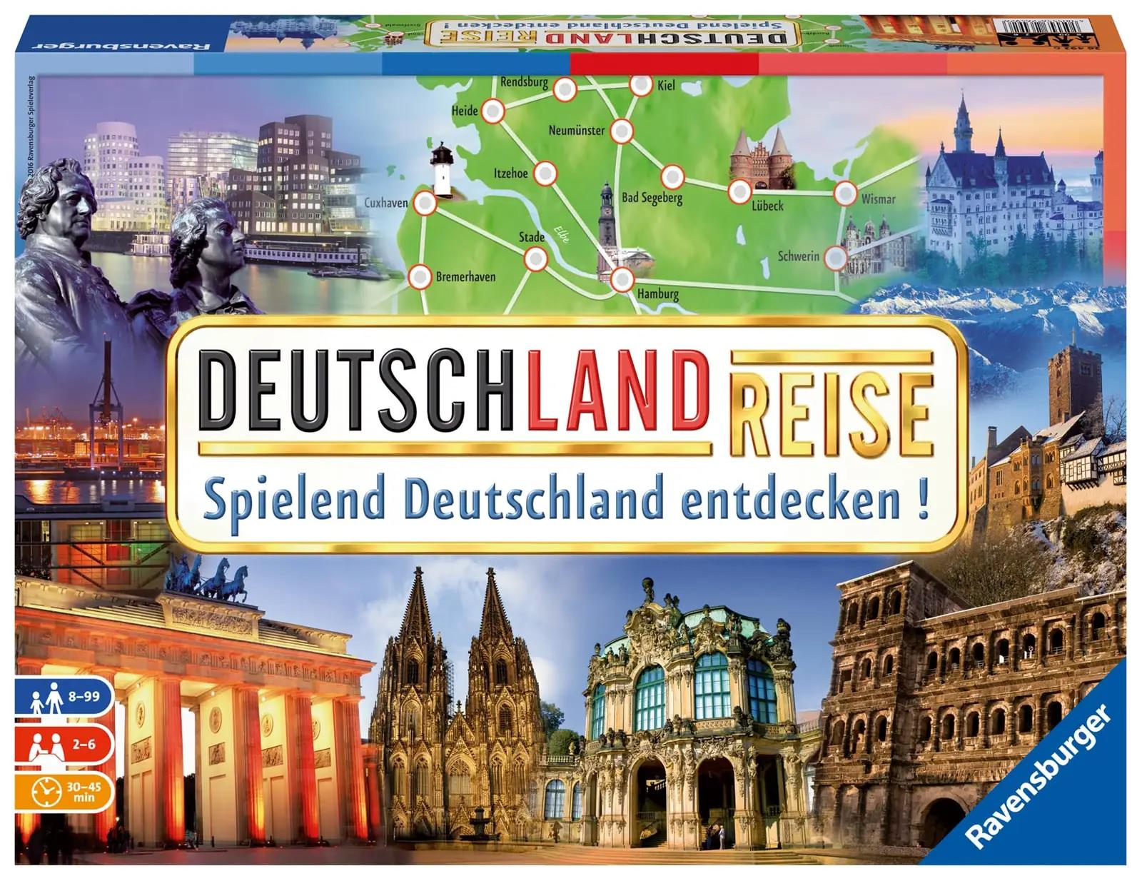 Ravensburger lauamäng – reis läbi Saksamaa, pereklassika – detailne vaade