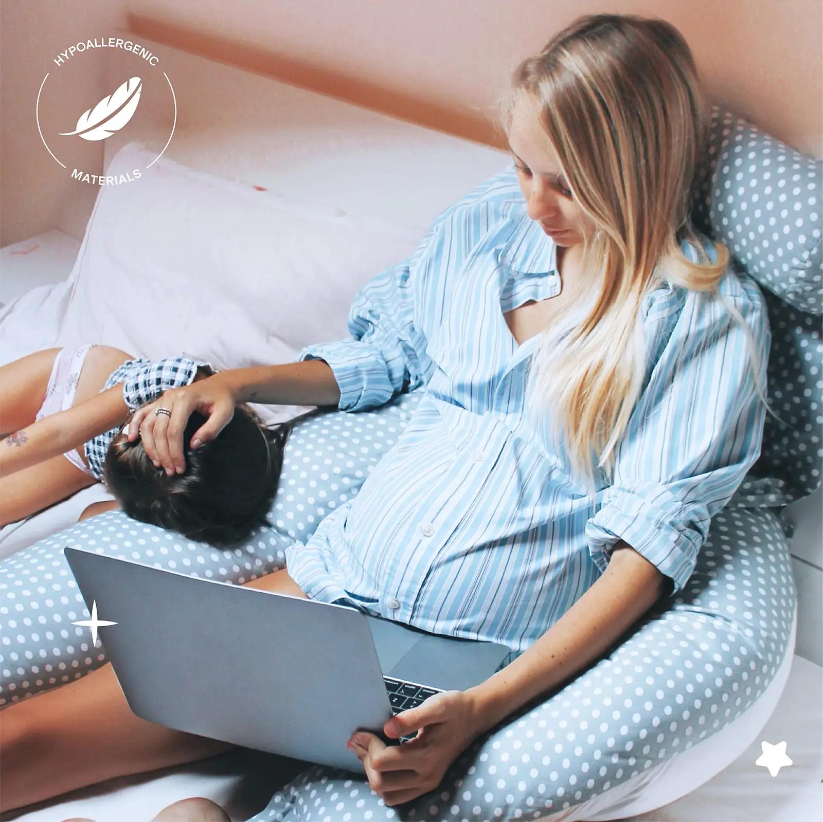 KOALA BABYCARE pehme XXL imetamispadi – 100% puuvillane kate – lisavaade