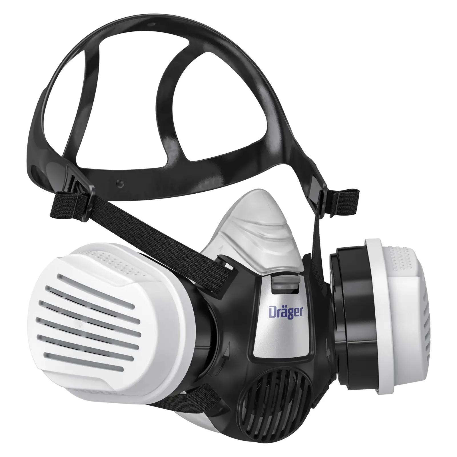 Dräger kaitsev poolmask – silikoonmaterjal, kemiatööde tarbeks