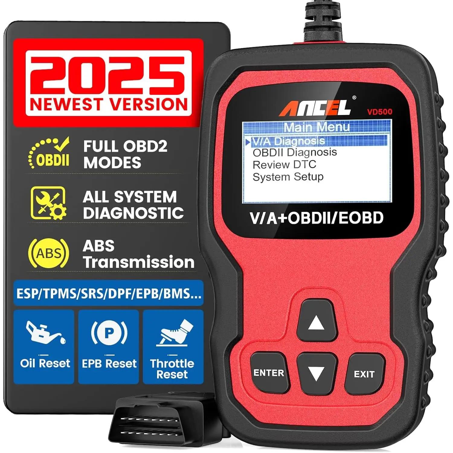 ANCEL VD500Pro auto-OBD diagnoosija – täpne probleemide lugemine