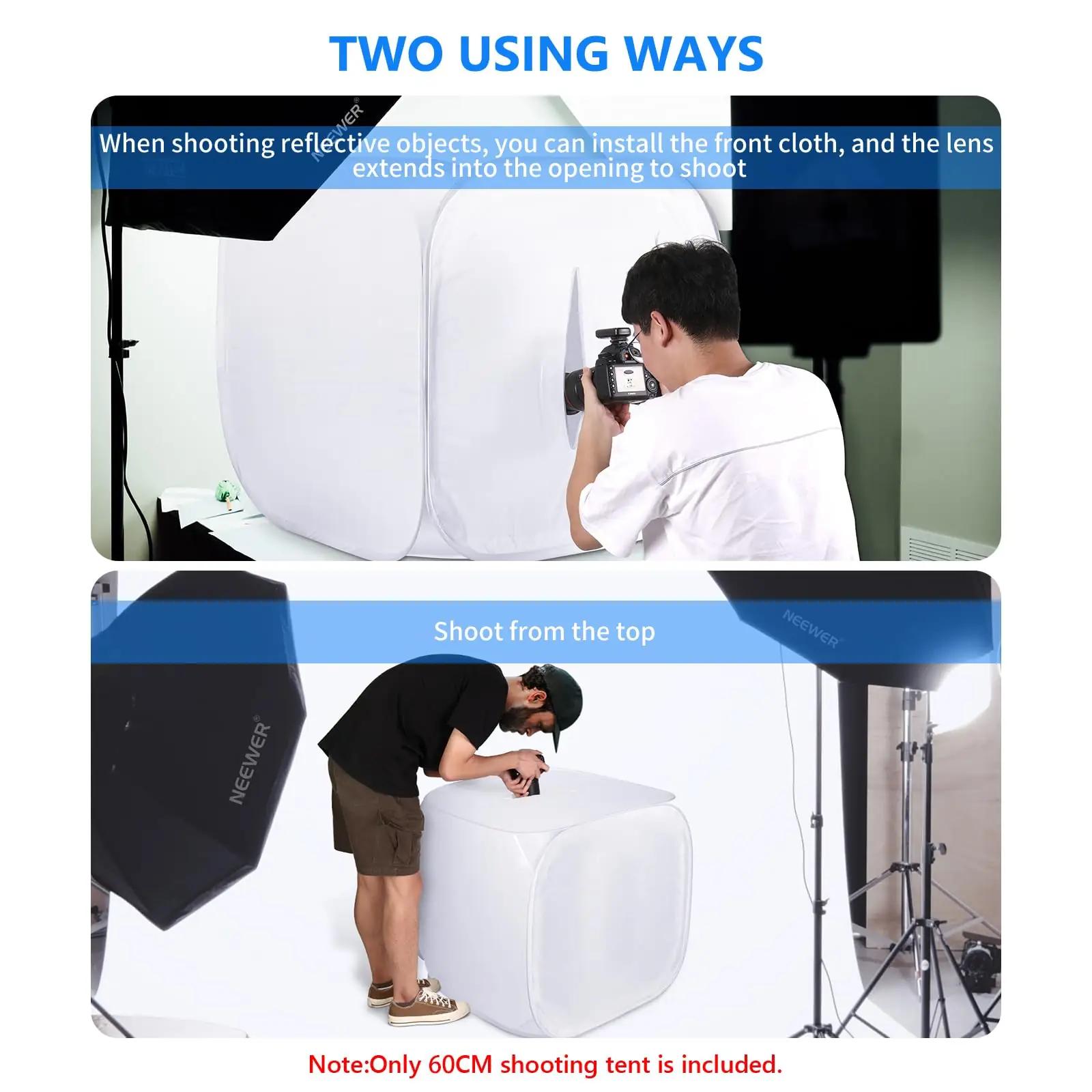NEEWER pehme voodriga 60×60 cm fotokast – kompaktne stuudio – pilt 6
