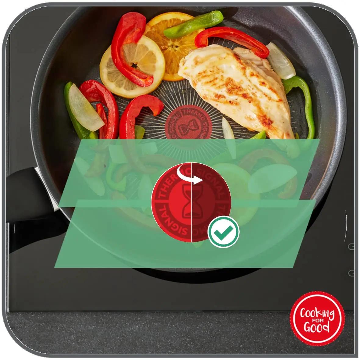 Tefal vastupidav 28 cm Hard Titanium wok — tugev mittetakkuv kate – pilt 6
