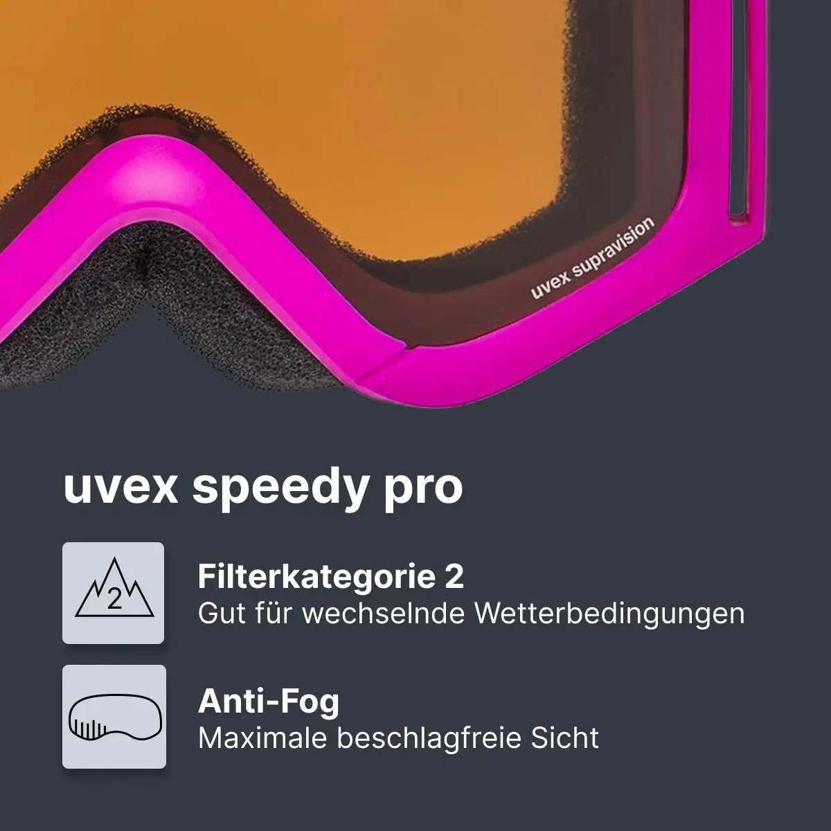 Uvex laste suusaprillid – kerge plastik, anti-fog kaitse – detailne vaade