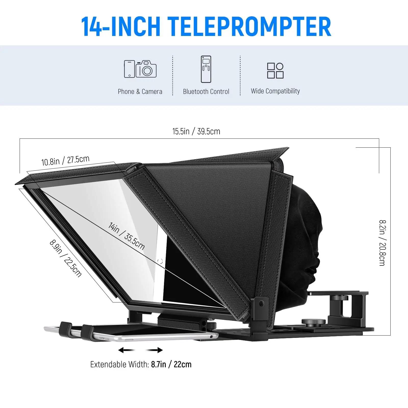 NEEWER alumiiniumteleprompter X12 – professionaalne salvestus – pilt 6