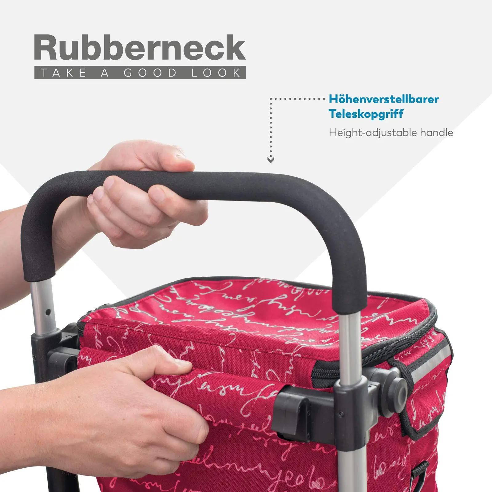 Rubberneck kokkupandav ostukäru koos jahutustaskuga – kasutusnäide