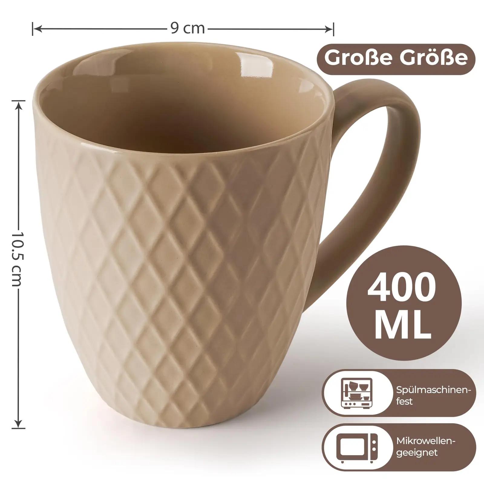MIAMIO keramiline Palmanova tassikomplekt — matt-beige 6 tk – pilt 7
