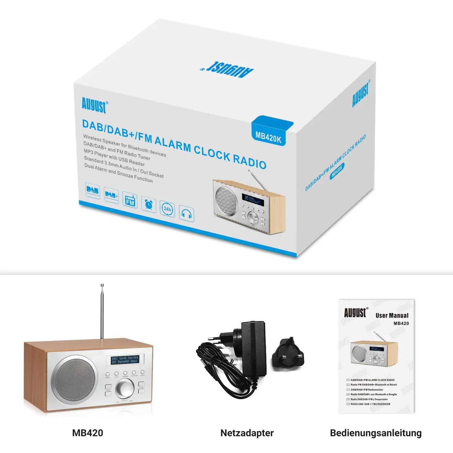August puitkorpusega köögiraadio DAB+/FM — retro stiil – pilt 7