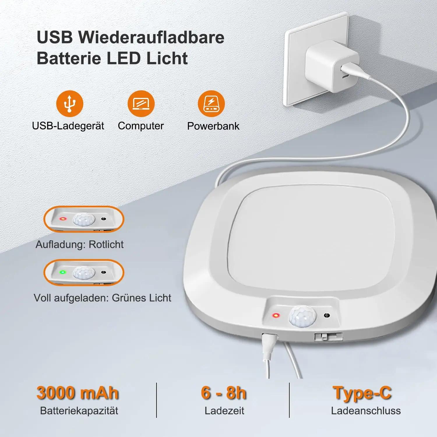 Bemexred LED laelamp liikuvanduriga — soe lisavalgus 2tk – pakend ja tarvikud