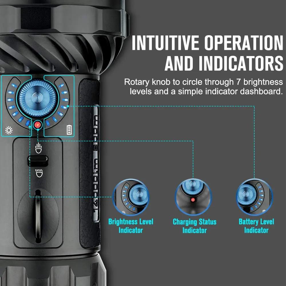 OLIGHT tugev alumiiniumtaskulamp – kuni 14 000 lm valgus – pilt 9