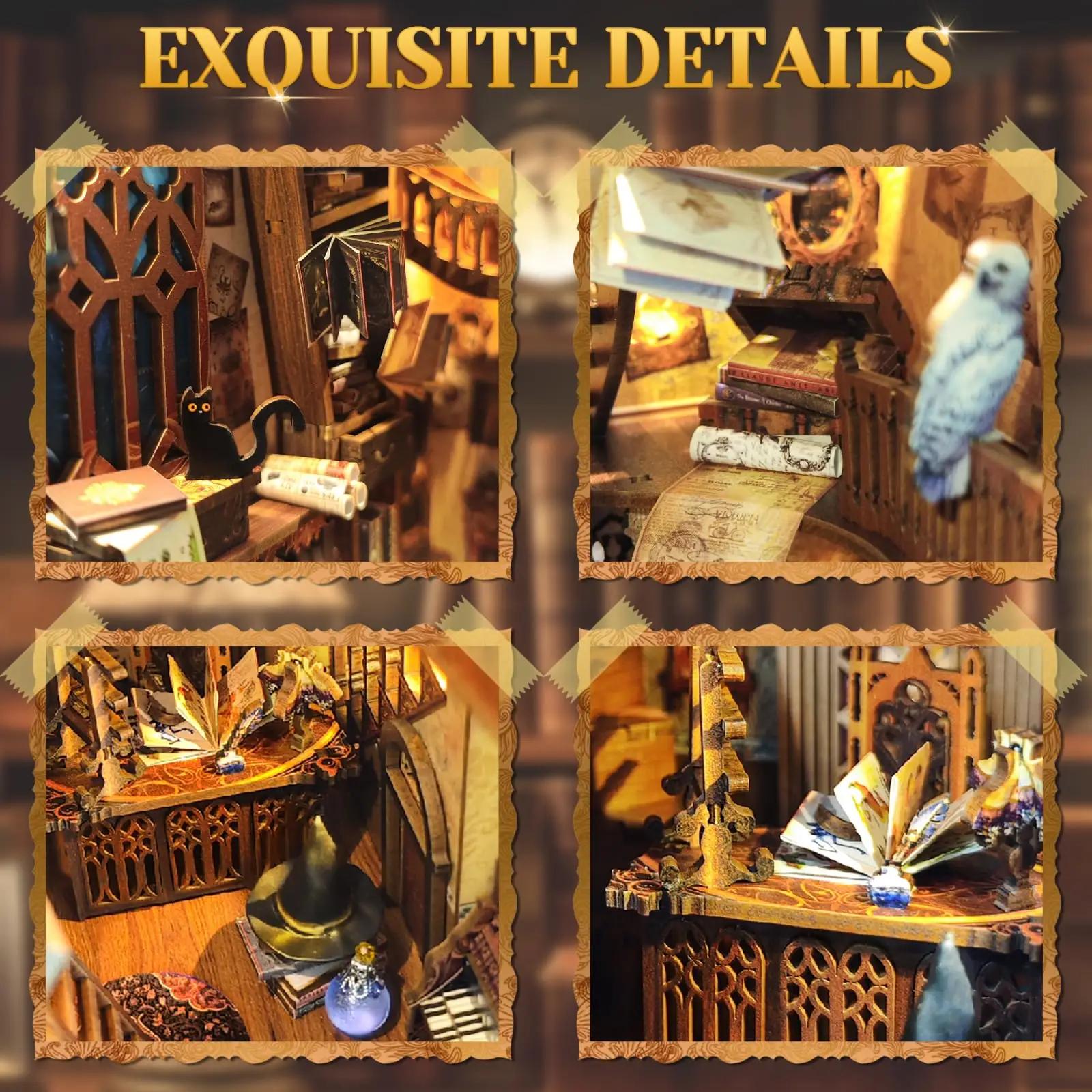 RONSTONE puidust miniatuurne Book Nook – loominguline kingitus – lisavaade