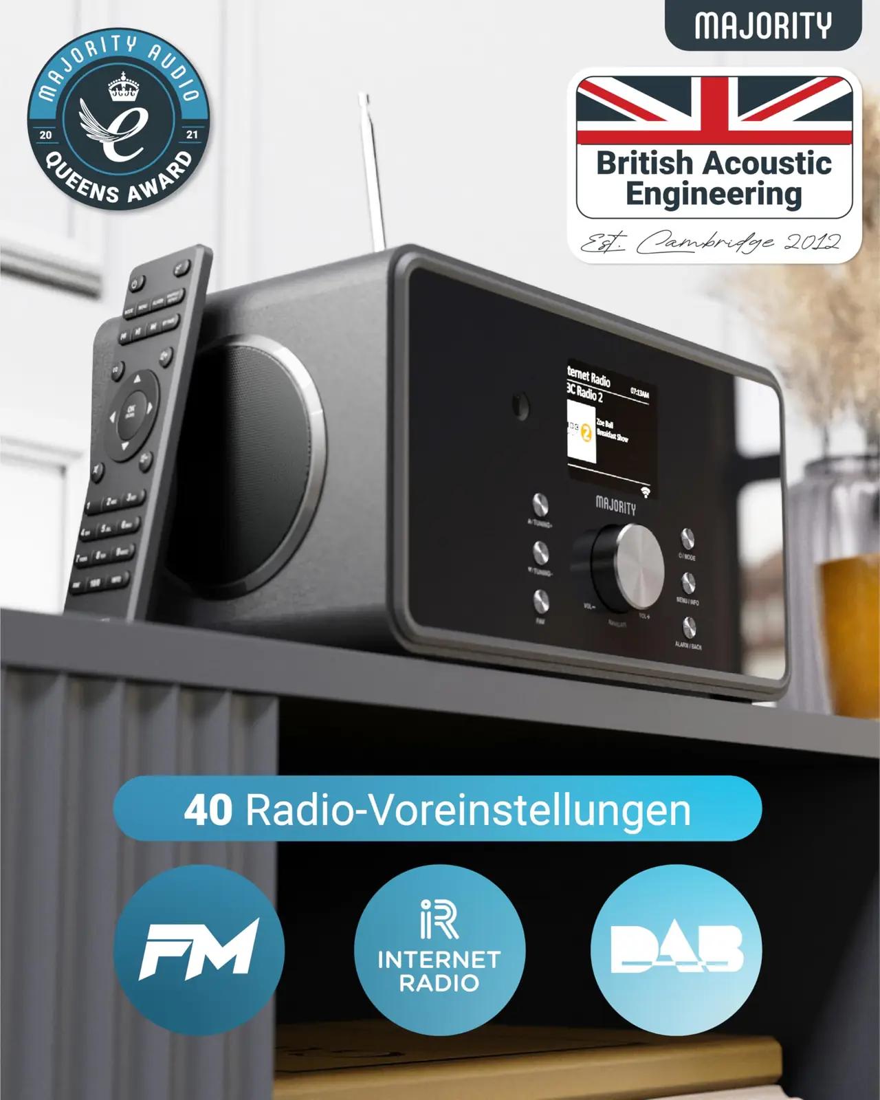 MAJORITY kvaliteetne köögiradio Bard – võimas 2.1 subwoofer – kasutusnäide
