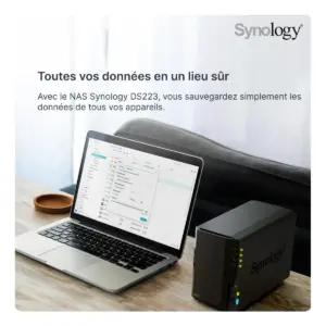 Synology DS223 korpused – detailne lähivaade