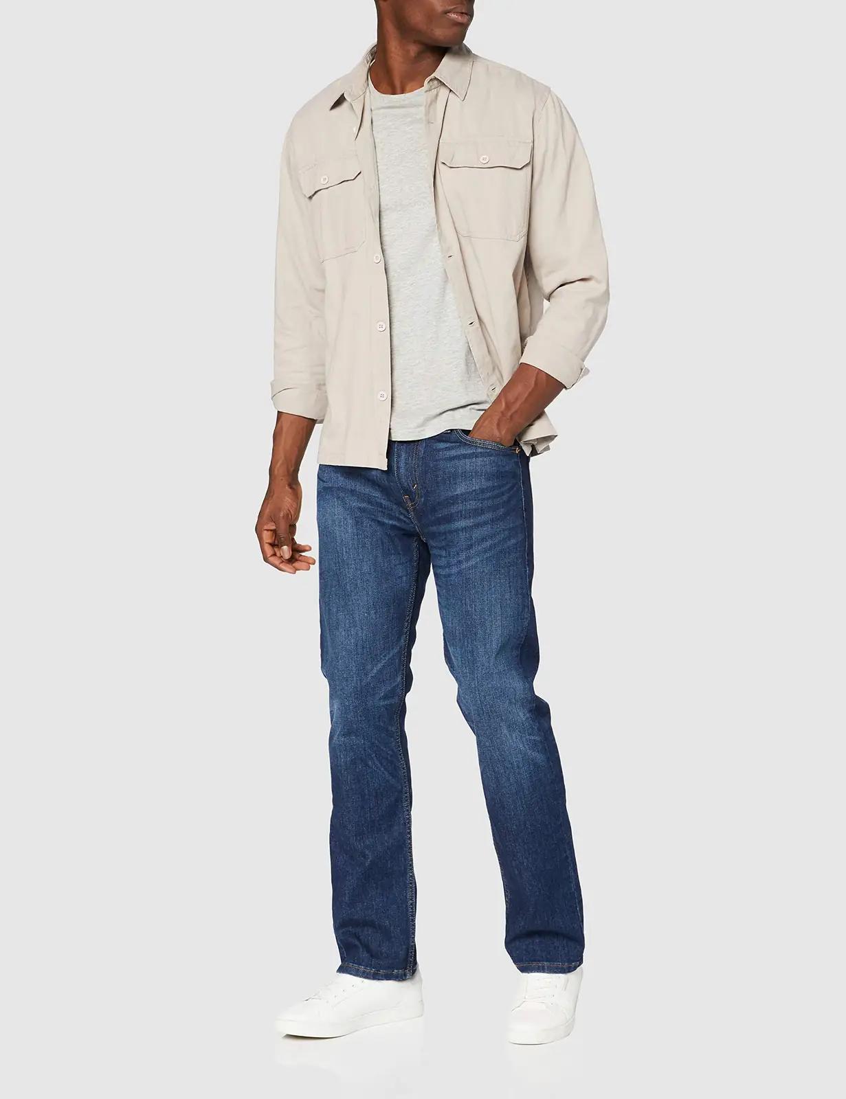 Levi’s mugavad slim-straight teksad — puuvillane istuvus – detailne vaade