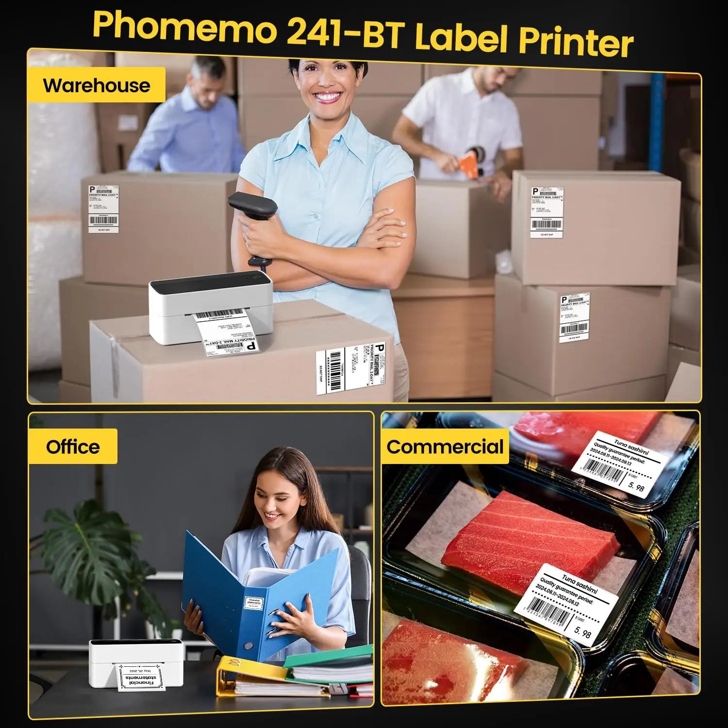 Phomemo 241BT Bluetooth-termotrükkija igapäevaseks pakendamiseks – pilt 8
