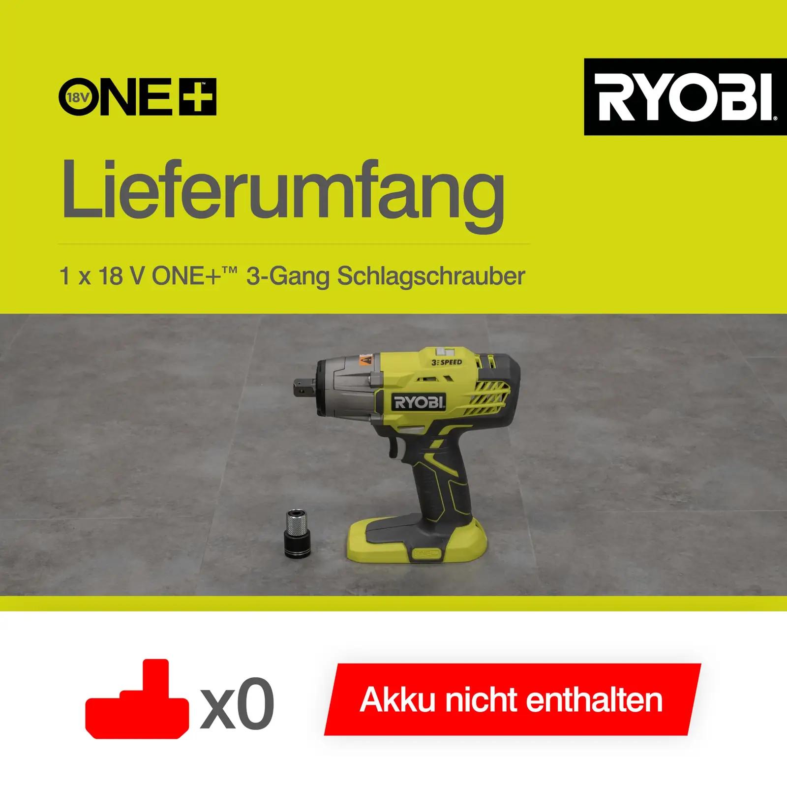 RYOBI vastupidav metallsuunitletud löökmutrikeeraja — 400 Nm – pilt 9