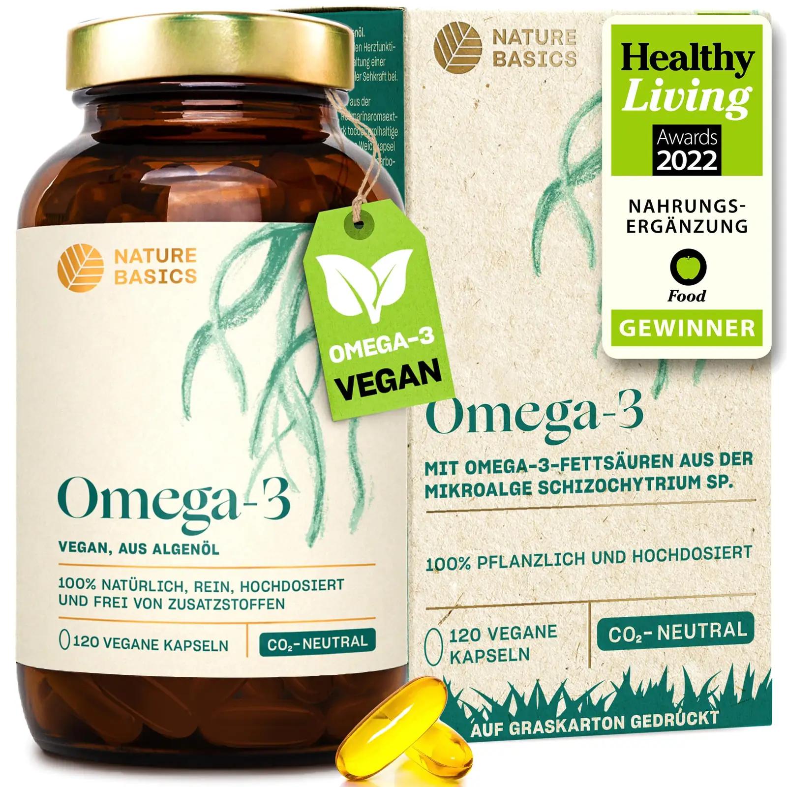 Nature Basics vegan Omega-3 algaõli — aju- ja südameabi