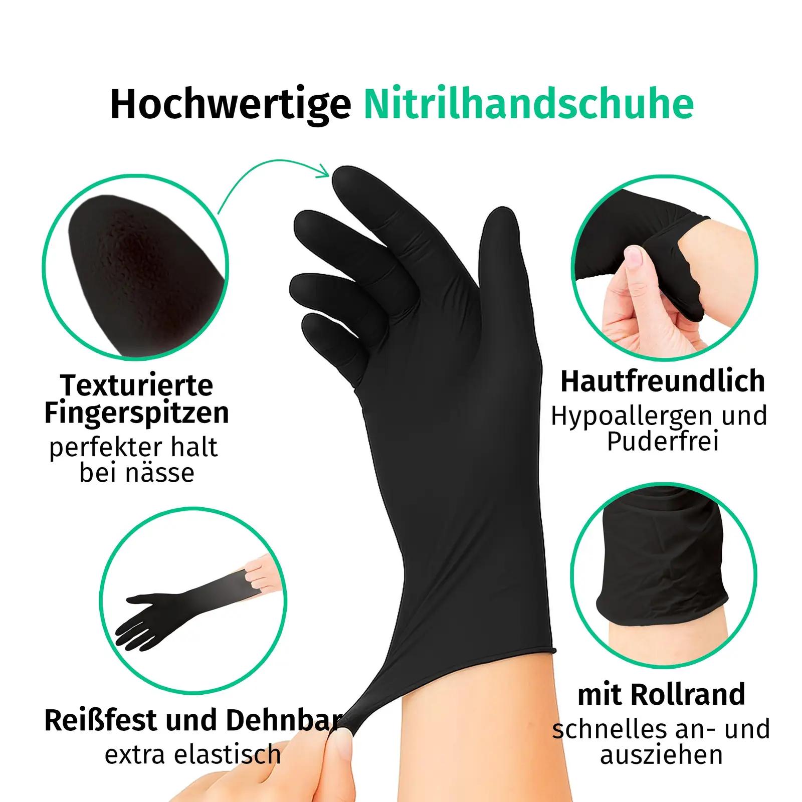 SF Medical Products GmbH SF Medical nitrilkindad mustad M — – detailne vaade