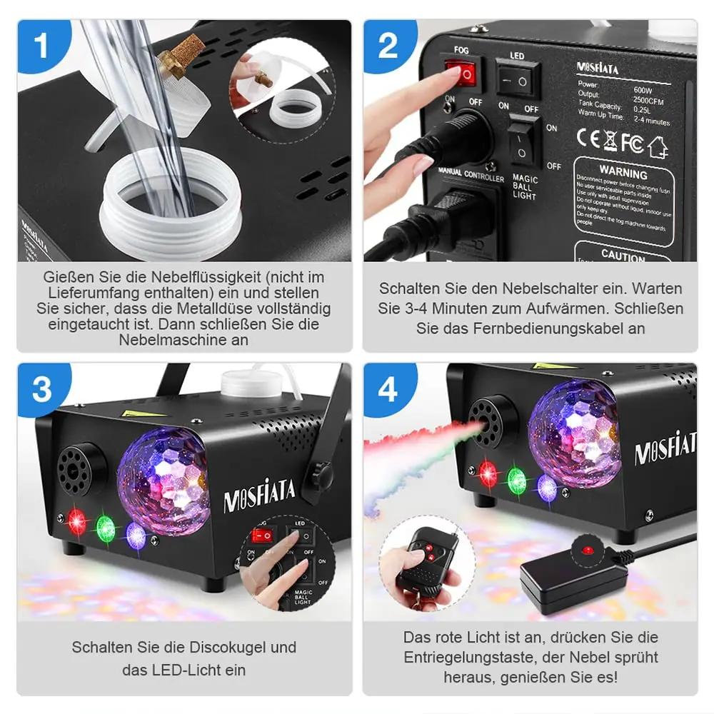 MOSFiATA 600W pilvefänne RGB-LEDidega – pidu ja lavaefekt – pilt 7