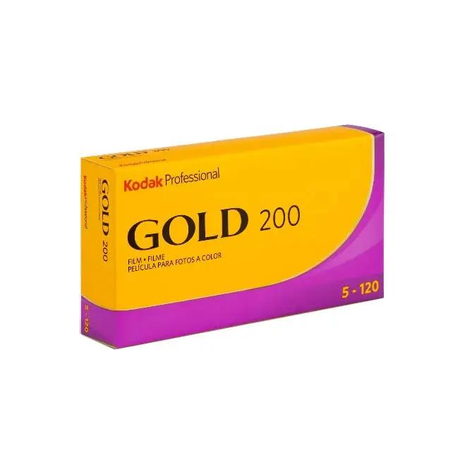 KODAK kuldne profifilm 200 ISO 120‑formaat kingituseks – pakend ja tarvikud