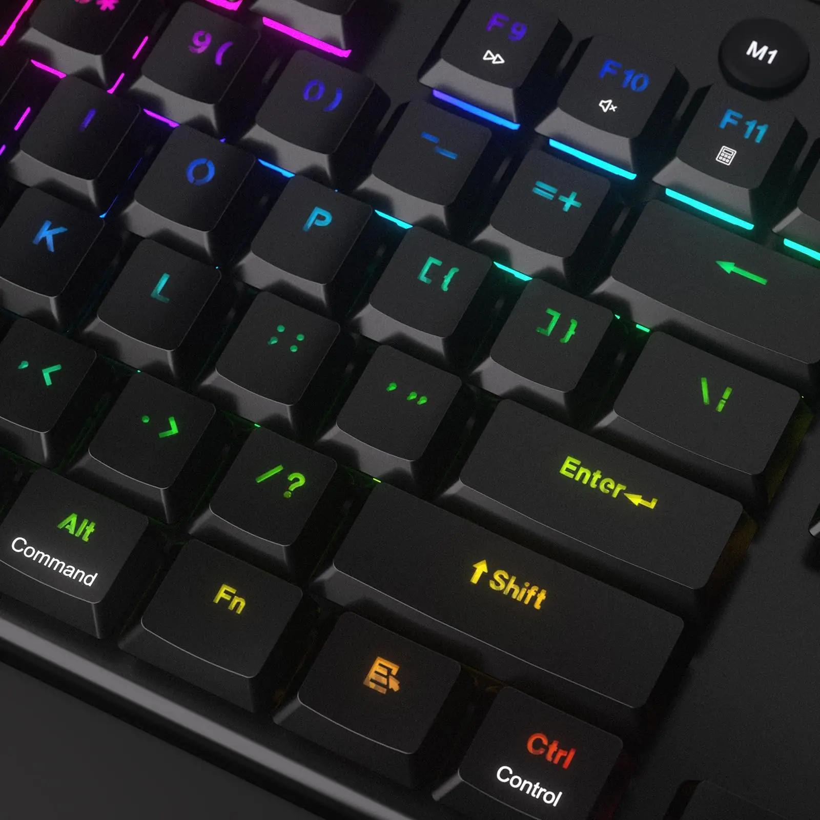 Redragon stiilne mehaaniline K618 klaviatuur – RGB ja tri-režiim – pilt 8