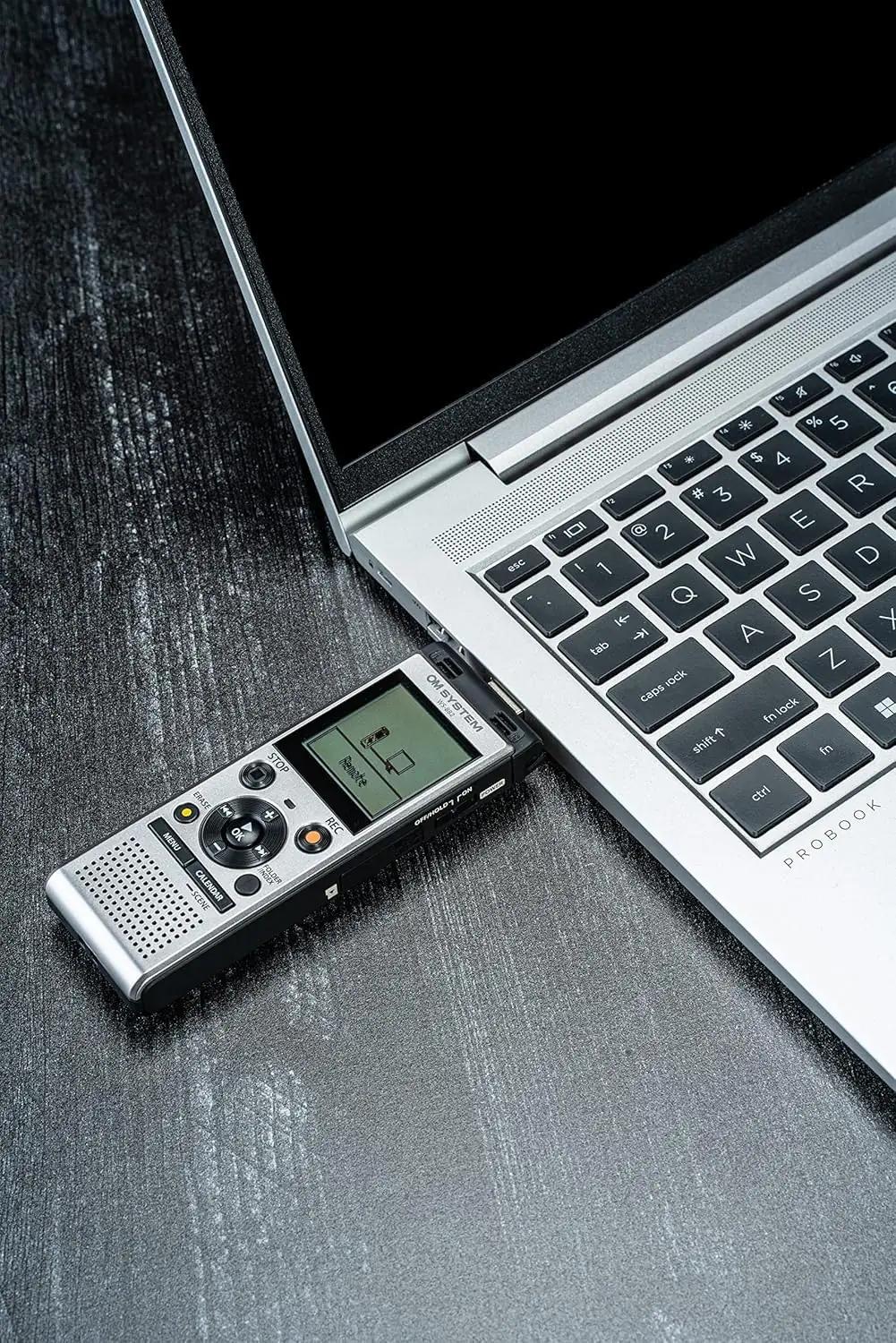 OM SYSTEM hõbedane diktofon 4GB — selge stereoheli ja USB – pilt 6